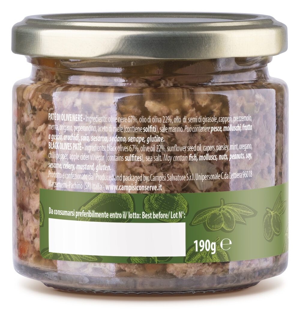Paté di olive nere 220g. - immagine 2