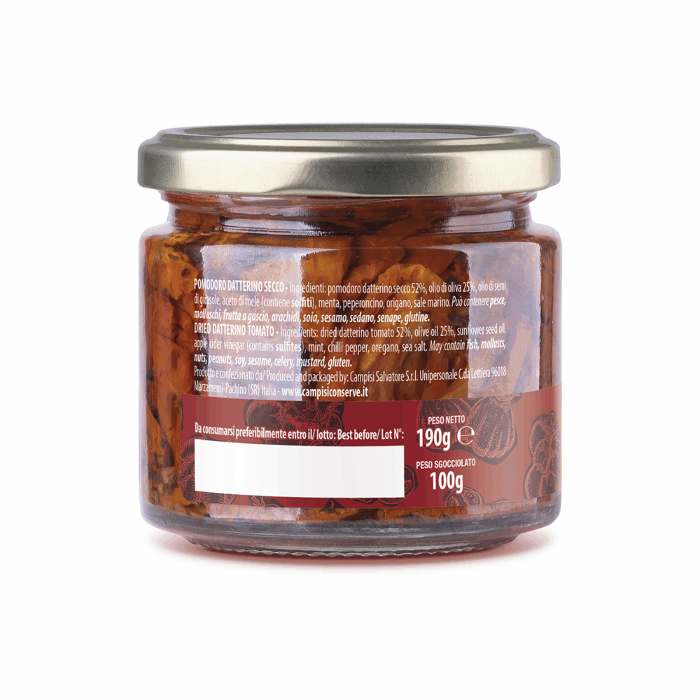 Pomodoro Datterino secco sott’olio 190 g. - immagine 3