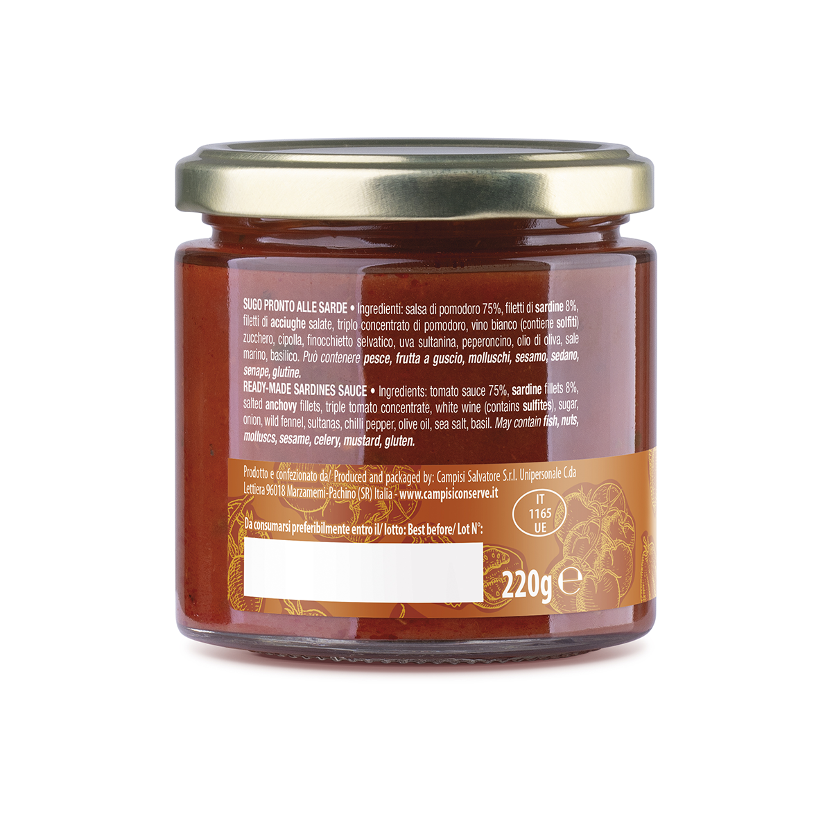 Sugo pronto alle sarde 220g. - immagine 2