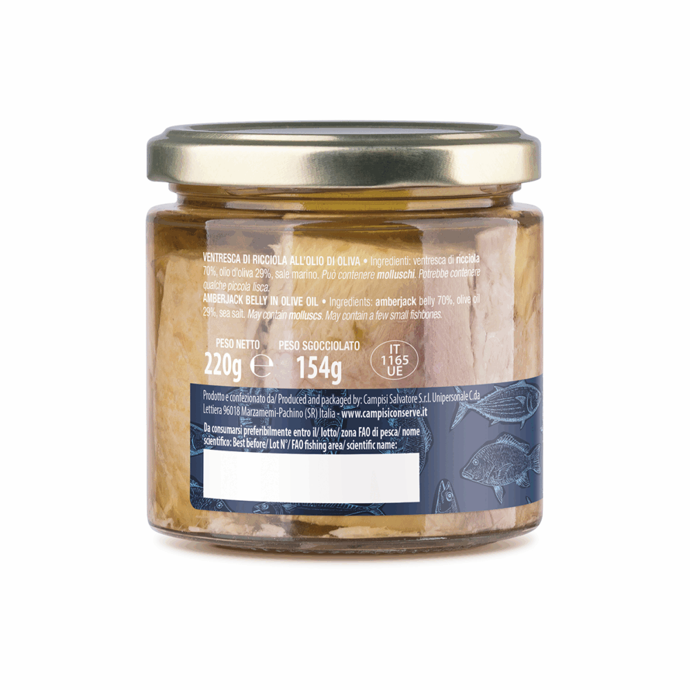 Ventresca di ricciola in olio d'oliva 220g - immagine 2