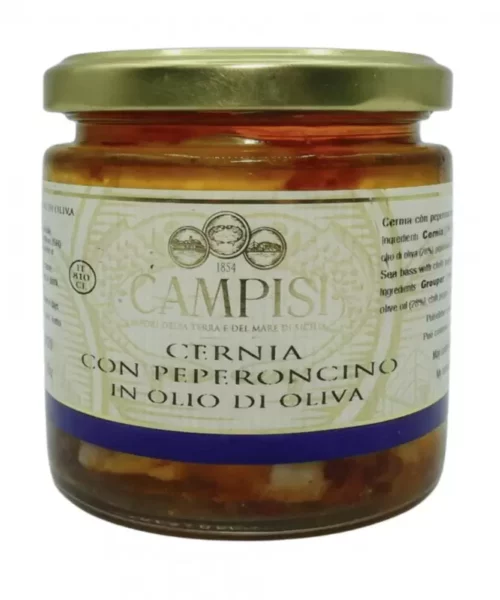 Cernia al peperoncino in olio d'oliva