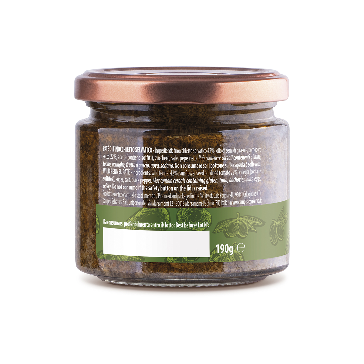 Paté di finocchietto selvatico 190 g - immagine 2