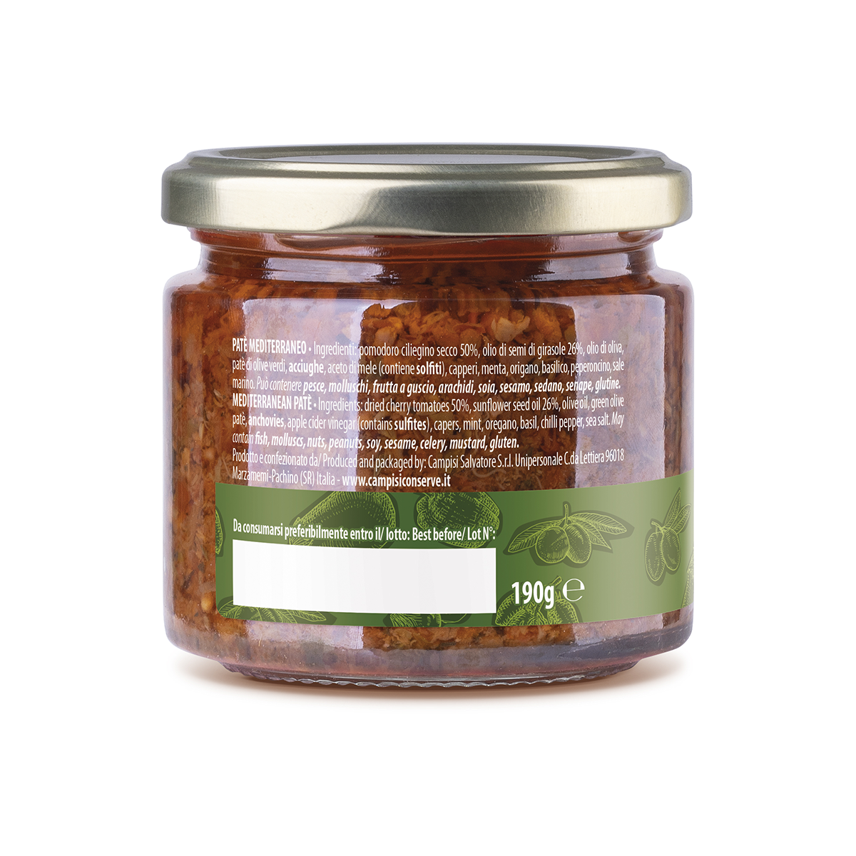Paté mediterraneo 190 g - immagine 3