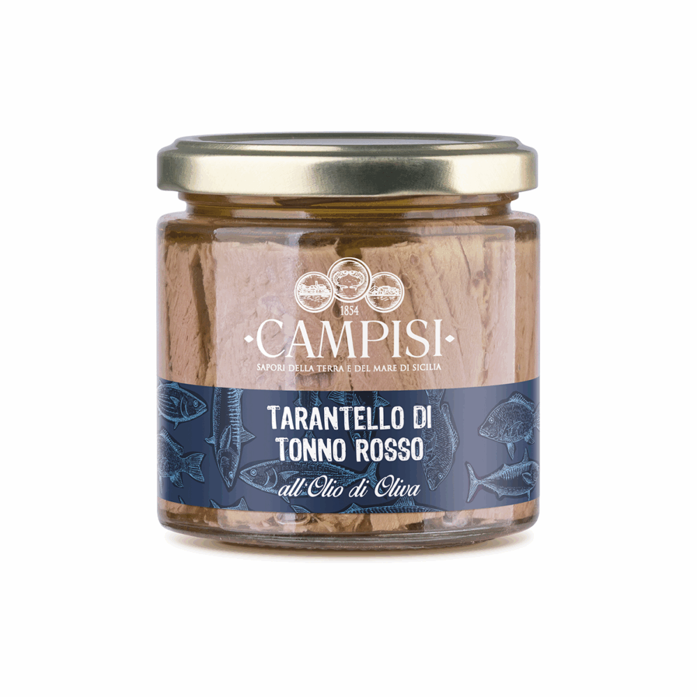 Tarantello di tonno rosso in olio d'oliva 220 g.