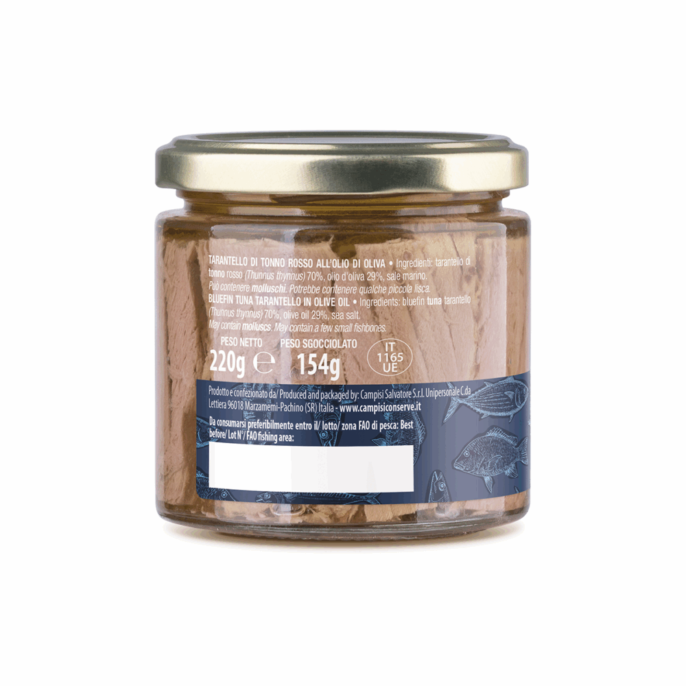 Tarantello di tonno rosso in olio d'oliva 220 g. - immagine 3