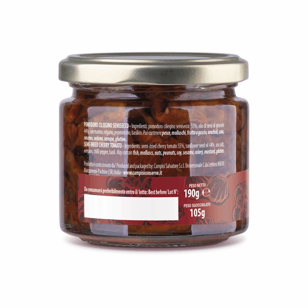 Pomodoro Ciliegino di Pachino  semisecco  220g. - immagine 3