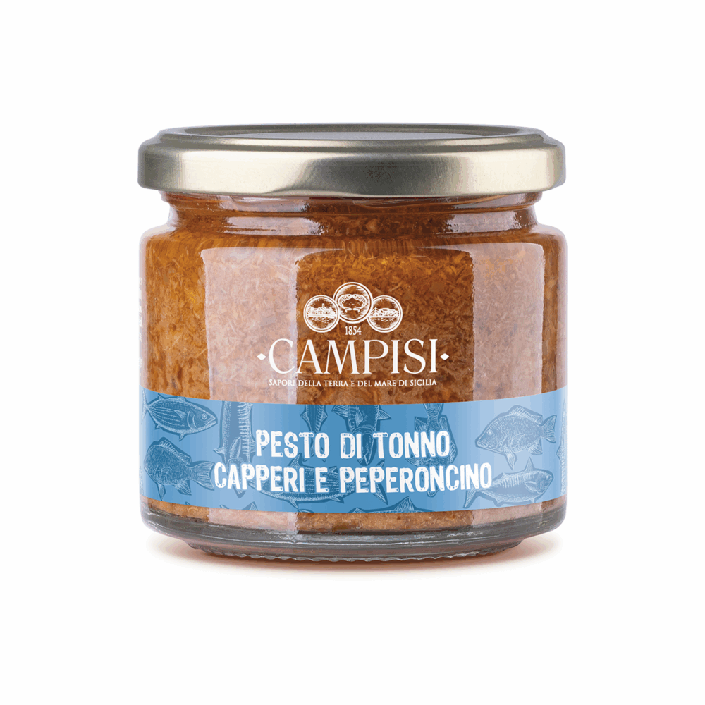 Pesto di tonno con capperi e peperoncino 210g