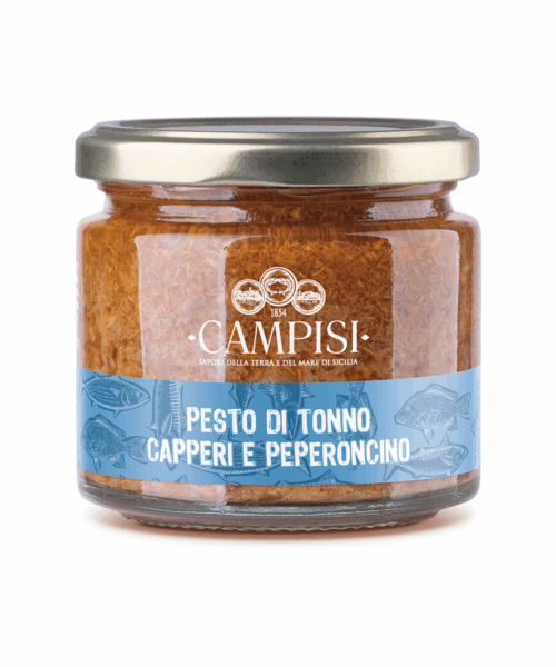 Pesto di tonno con capperi e peperoncino 210g