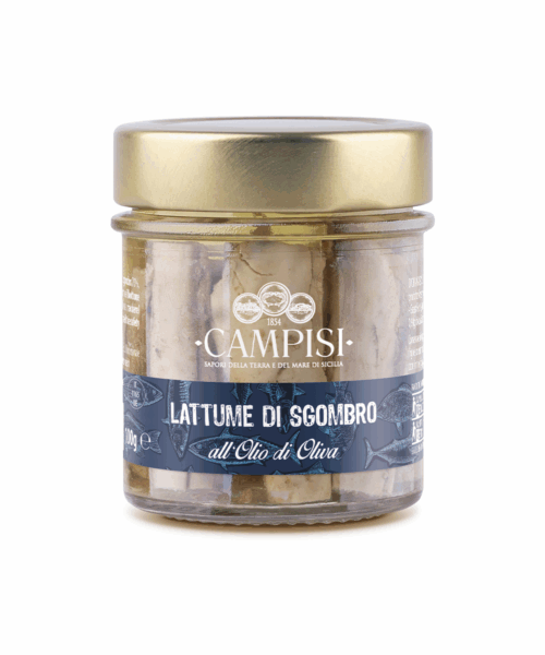Lattume di sgombro in olio di oliva 100 g.