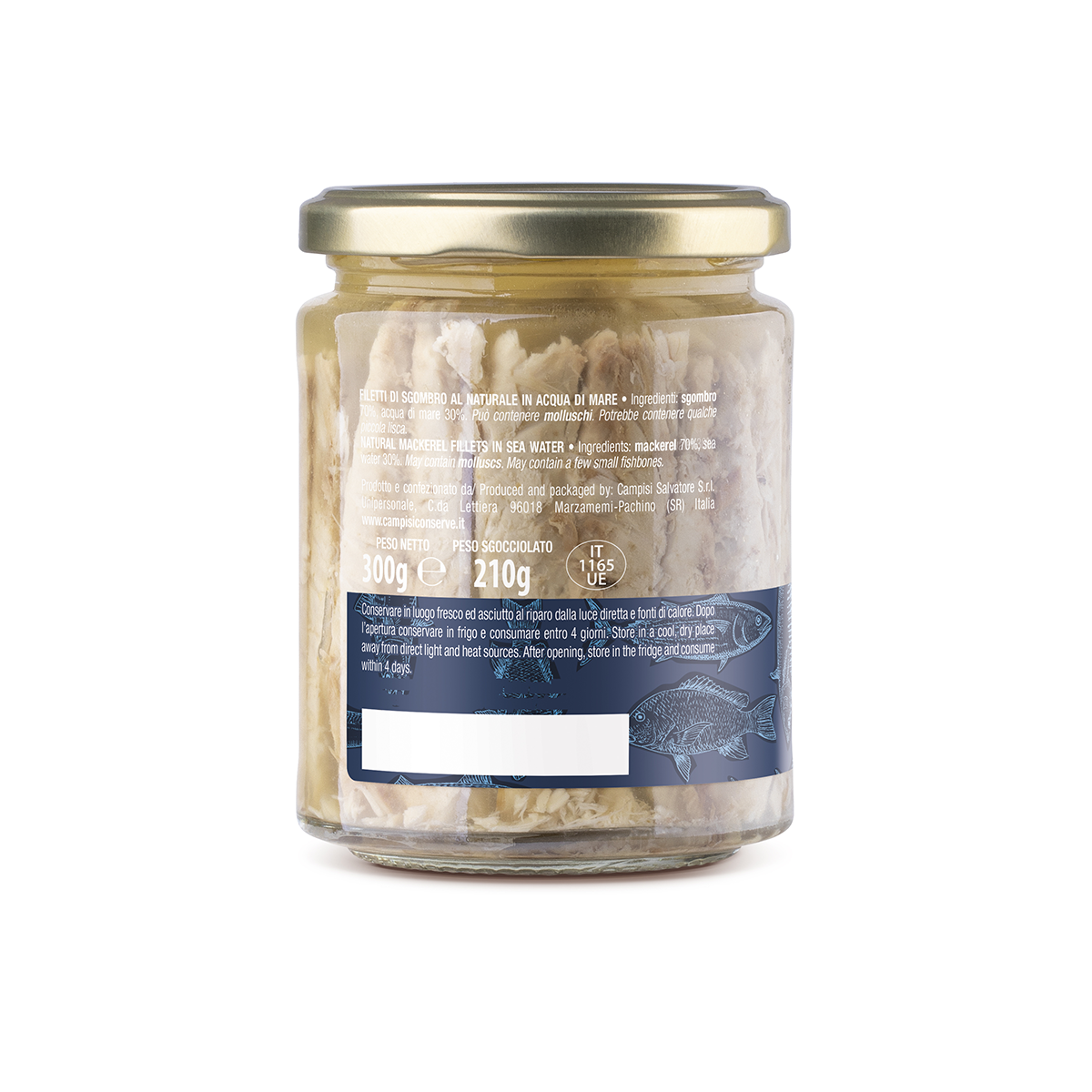 Filetti di sgombro al naturale all'acqua di mare 300g. - immagine 3