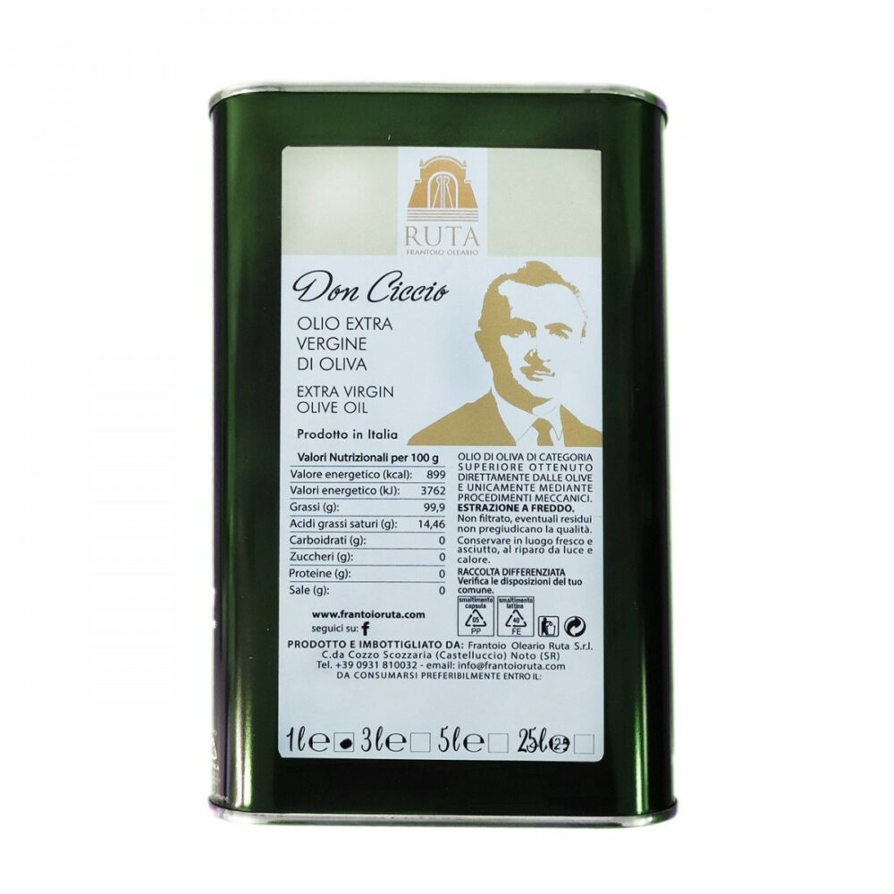 Olio extra vergine Ruta Don Ciccio latta 1 lt